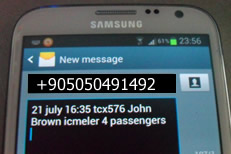 Book your transfer from Dalaman to Icmeler with text message