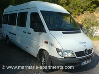 Shuttle Service Transfers From Dalaman Airport to Marmaris & Icmeler in a Mercedes Sprinter 