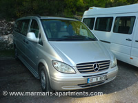 Transfers From Dalaman Airport to Icmeler & Marmaris  in a Mercedes Vito