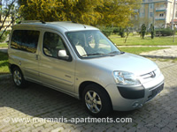 Transfer From Dalaman Airport to  Icmeler & Marmaris in a Peugot Partner