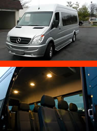 Mercede Sprinter Midibus for bigger groups for your transportation needs.